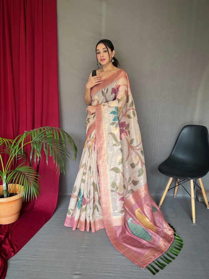 Vaibhavi Digital Printed Chanderi Silk Sarees
